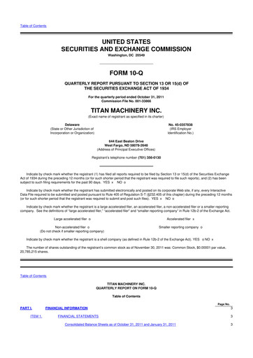 Thumbnail Titan Machinery 10-Q Quarterly Report FY2012 