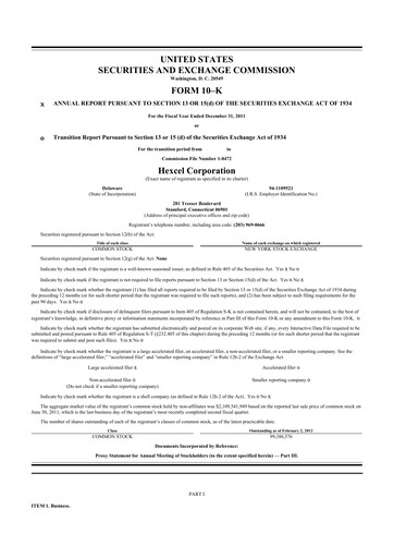 Thumbnail Hexcel
 10-K Annual Report 2011