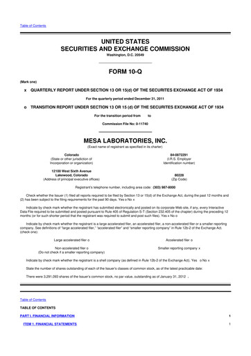 Thumbnail Mesa Laboratories 10-Q Quarterly Report FY2012 