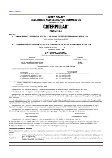 Vorschaubild Caterpillar 10-K Jahresbericht 