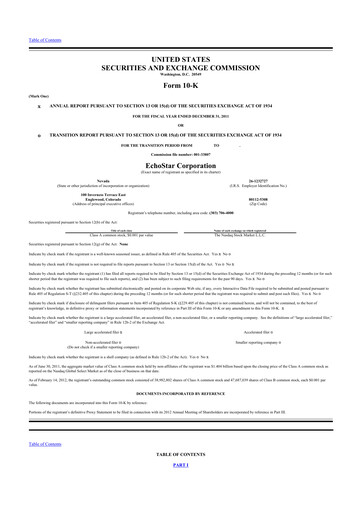 Thumbnail EchoStar 10-K Annual Report 2011