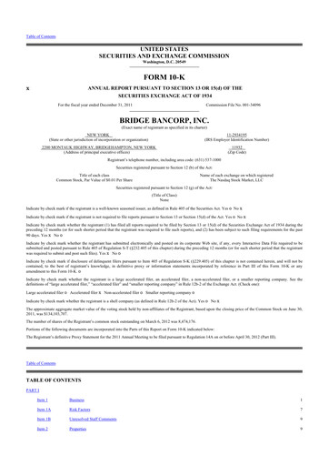 Thumbnail Dime Community Bancshares 10-K Annual Report 2011