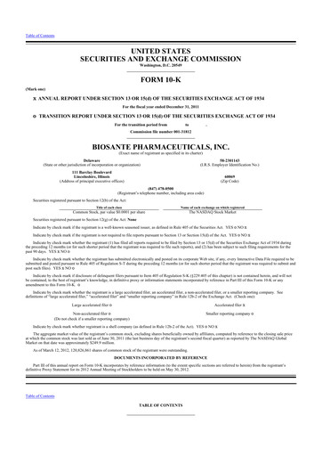 Thumbnail ANI Pharmaceuticals 10-K Annual Report 2011