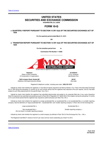 Vorschaubild AMCON Distributing Company 10-Q Quartalsbericht 2012 