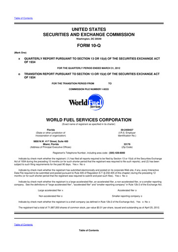 Thumbnail World Kinect 10-Q Quarterly Report FY2012 