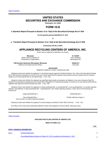 Vorschaubild ALT5 Sigma 10-Q Quartalsbericht 2012 