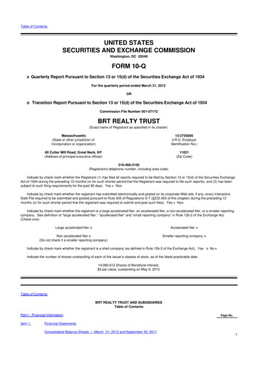 Thumbnail BRT Apartments 10-Q Quarterly Report FY 