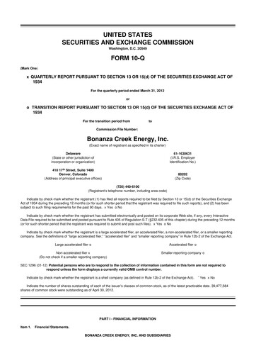 Thumbnail Civitas Resources 10-Q Quarterly Report FY2012 