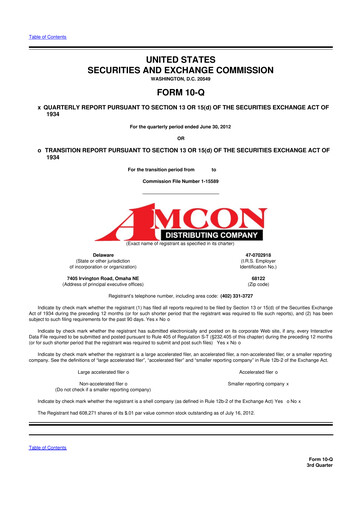 Vorschaubild AMCON Distributing Company 10-Q Quartalsbericht 2012 