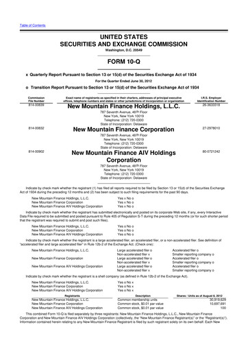 Thumbnail New Mountain Finance Corporation 10-Q Quarterly Report FY 