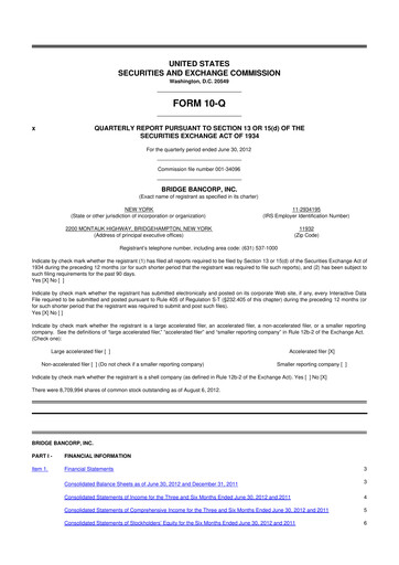 Miniature Dime Community Bancshares 10-Q Rapport trimestriel 2012 