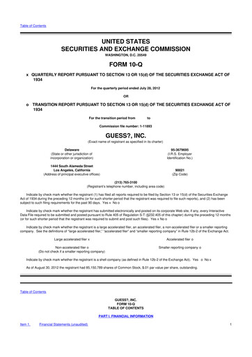 Thumbnail Guess 10-Q Quarterly Report FY2013 