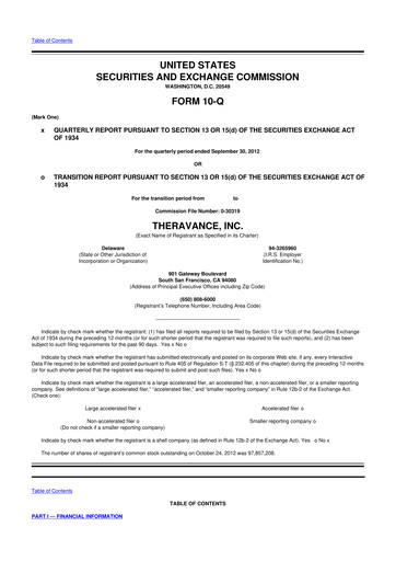 Thumbnail Innoviva 10-Q Quarterly Report FY2012 