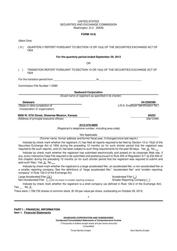 Thumbnail Seaboard Corporation 10-Q Quarterly Report FY2012 