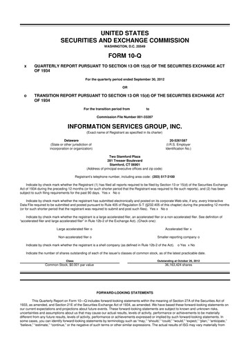 Thumbnail Information Services Group 10-Q Quarterly Report FY2012 