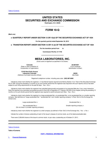 Thumbnail Mesa Laboratories 10-Q Quarterly Report FY2013 