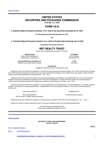 Thumbnail BRT Apartments 10-Q Quarterly Report FY 
