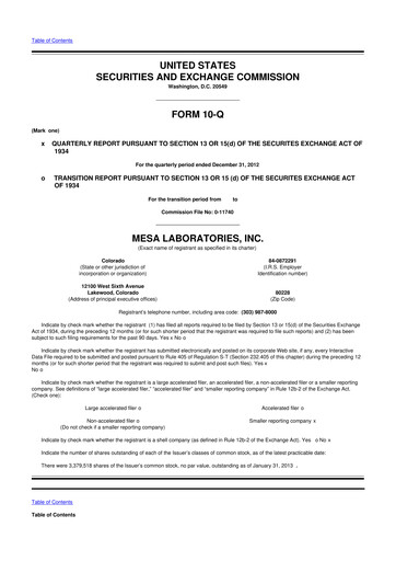 Thumbnail Mesa Laboratories 10-Q Quarterly Report FY2013 