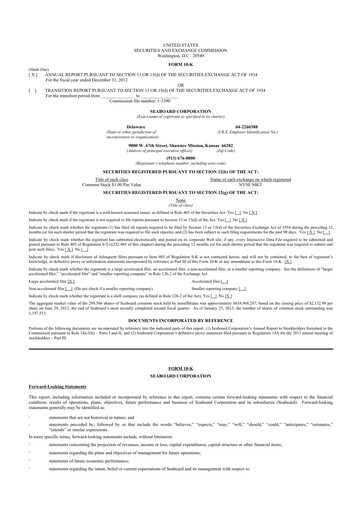 Miniature Seaboard Corporation 10-K Rapport annuel 2012