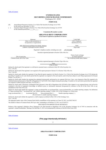 Thumbnail ArcBest 10-K Annual Report 2012