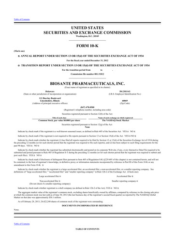 Thumbnail ANI Pharmaceuticals 10-K Annual Report 2012