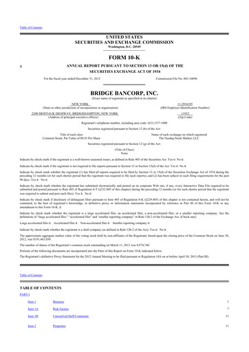 Thumbnail Dime Community Bancshares 10-K Annual Report 2012