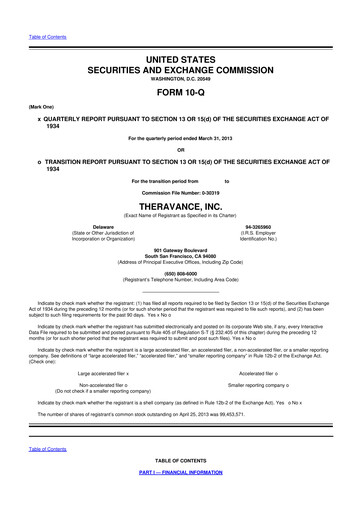 Thumbnail Innoviva 10-Q Quarterly Report FY2013 