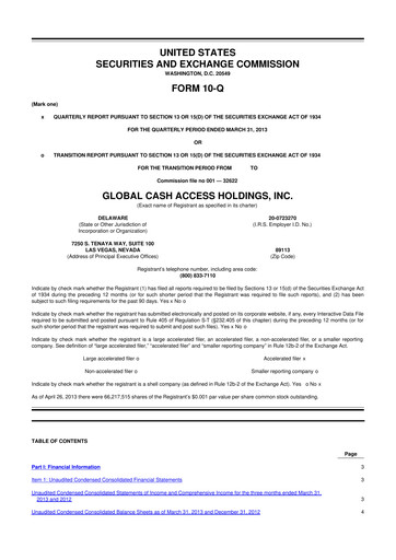 Thumbnail Everi Holdings
 10-Q Quarterly Report FY2013 