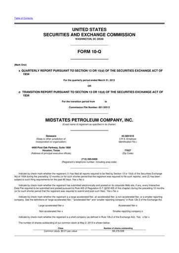 Miniature Amplify Energy
 10-Q Rapport trimestriel 2013 