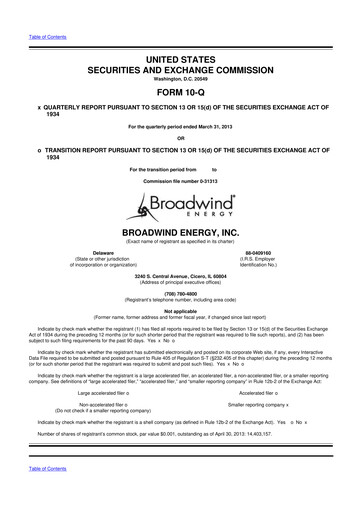 Thumbnail Broadwind 10-Q Quarterly Report FY 