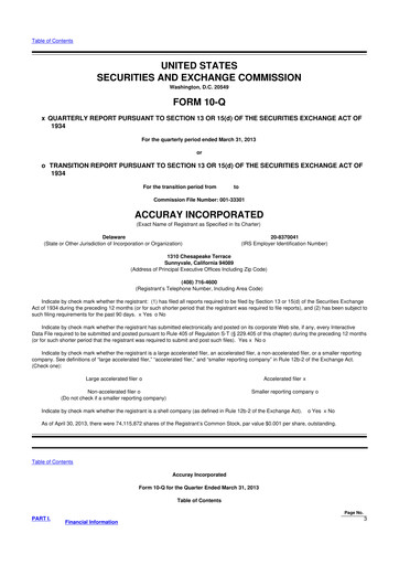 Miniature Accuray 10-Q Rapport trimestriel 2013 