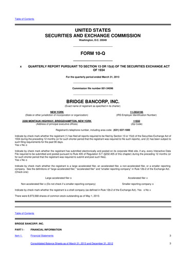 Miniature Dime Community Bancshares 10-Q Rapport trimestriel 2013 