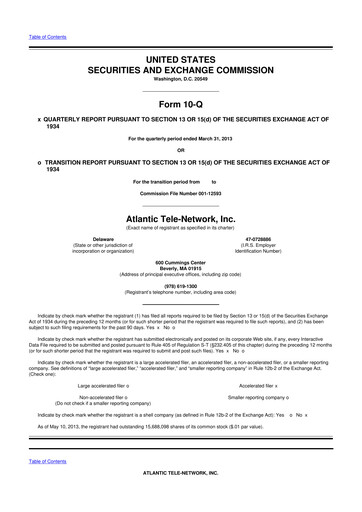 Thumbnail ATN International 10-Q Quarterly Report FY2013 