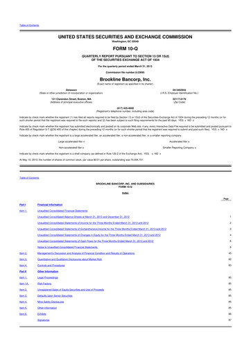 Thumbnail Brookline Bancorp 10-Q Quarterly Report FY2013 