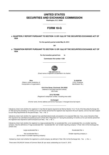 Miniature Kroger 10-Q Rapport trimestriel 2013 