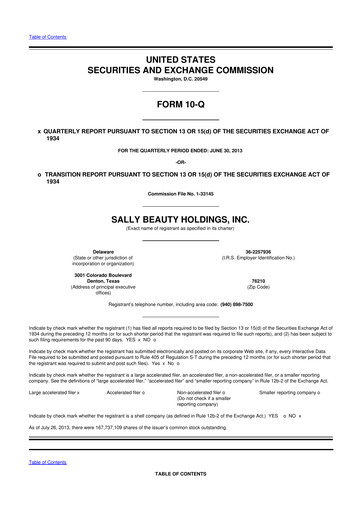 Thumbnail Sally Beauty Holdings 10-Q Quarterly Report FY2013 