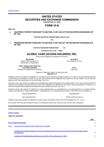 Thumbnail Everi Holdings
 10-Q Quarterly Report FY2013 