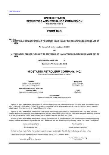 Miniature Amplify Energy
 10-Q Rapport trimestriel 2013 