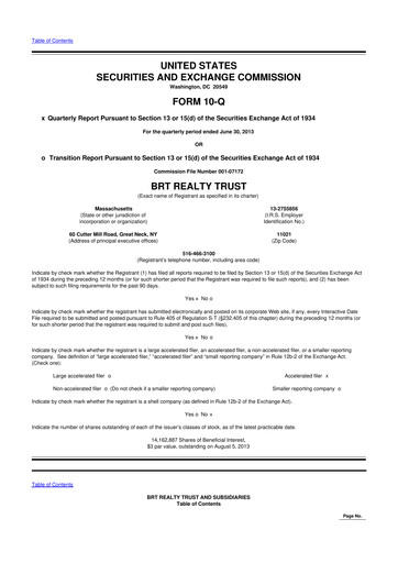 Thumbnail BRT Apartments 10-Q Quarterly Report FY 