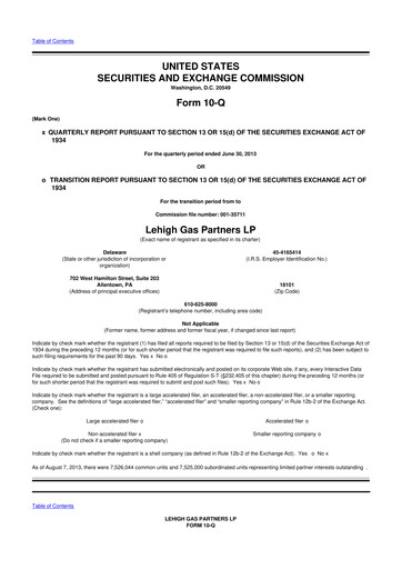 Thumbnail CrossAmerica Partners 10-Q Quarterly Report FY2013 