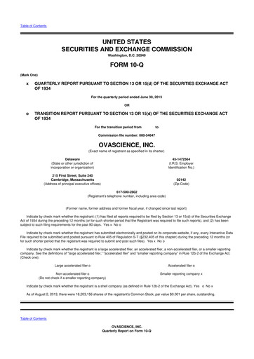 Thumbnail Tempest Therapeutics 10-Q Quarterly Report FY2013 