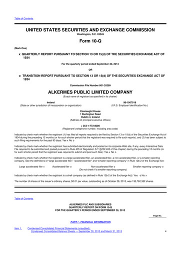 Thumbnail Alkermes 10-Q Quarterly Report FY2014 