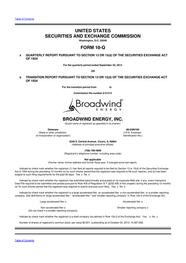Thumbnail Broadwind 10-Q Quarterly Report FY 