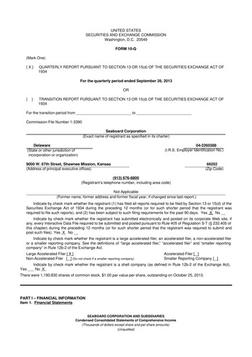 Thumbnail Seaboard Corporation 10-Q Quarterly Report FY2013 
