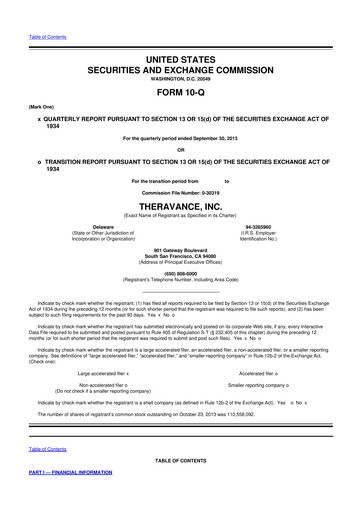 Thumbnail Innoviva 10-Q Quarterly Report FY2013 