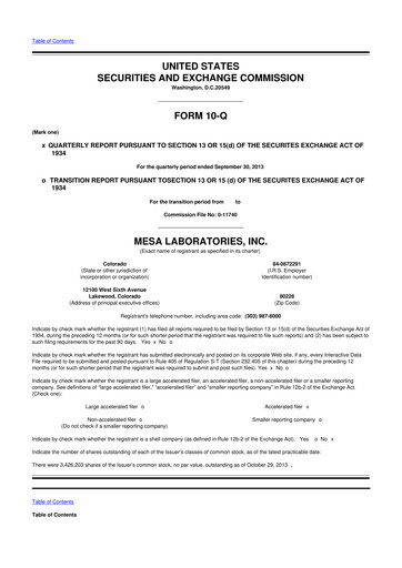 Thumbnail Mesa Laboratories 10-Q Quarterly Report FY2014 