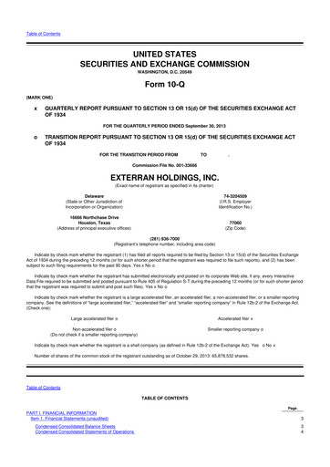 Miniature Archrock 10-Q Rapport trimestriel 2013 