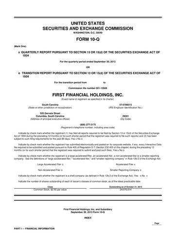 Miniature South State Corp 10-Q Rapport trimestriel 2013 