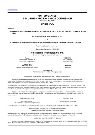 Thumbnail Retractable Technologies 10-Q Quarterly Report FY2013 