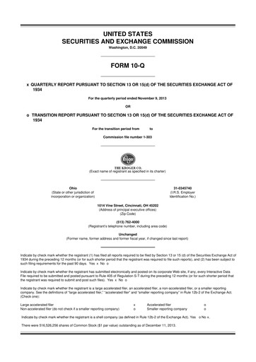 Miniature Kroger 10-Q Rapport trimestriel 2013 